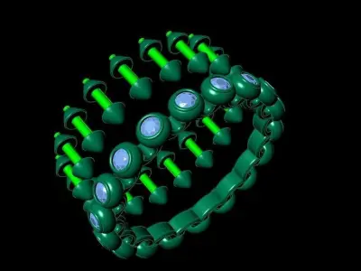 CLASH  CARTIEs RING DIAMONDS 3D print model