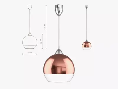 Nowodvorski GLOBE COPPER I 5764 lamp 3D model