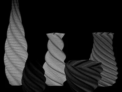 Twirl Vase 3D print model 3D model