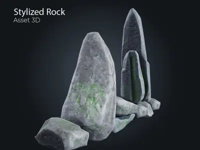 Stylized Rock V1 Free low-poly 3D model
