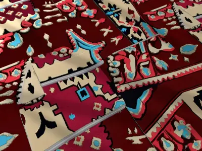 Hereke Carpet - 4K Game Ready Texture - Seamless Texture Texture