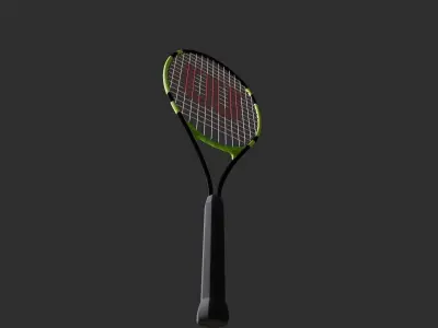 Tennis Racket Low-poly 3D model