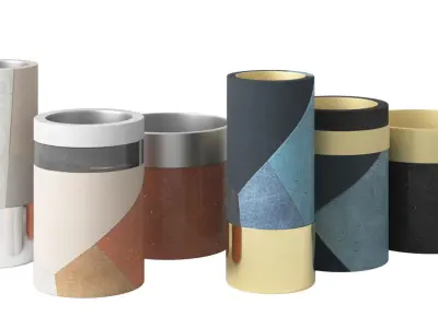 Vases Evon - Accessories Low-poly 3D model