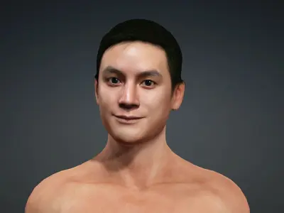 Realistic Handsome Male Character Daniel Wu New Police Story 3D model