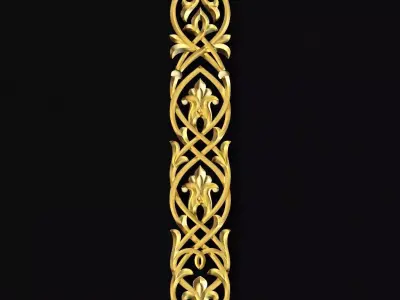 Central decor ornament for furniture 3D model 282