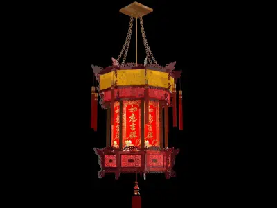 Chinese palace lantern   3D model purchase