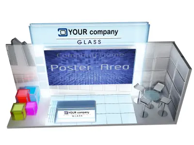 Booth Exhibition Stand a435 3D model