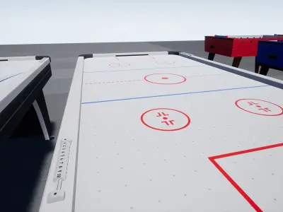 UE4 - Air Hockey Football and Table tennis - Table Games Pack Low-poly 3D model