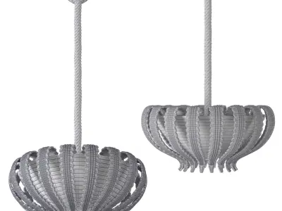 Murano Glass Chandelier by Barovier Toso 3D model