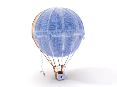 Vintage Balloon Drapery model pack Low-poly 3D model