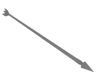 Wooden Arrow Low-poly 3D model