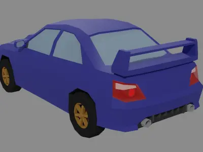 Low Poly car Low-poly 3D model 38