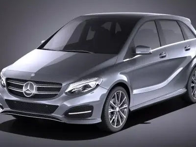Mercedes-Benz B-Class 2016 VRAY 3D model