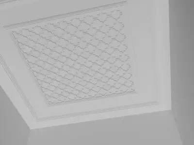 Decorative False Ceiling Panel 3D Model 3D model
