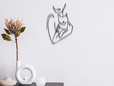 Cat Mommy Wall Art 3D print model