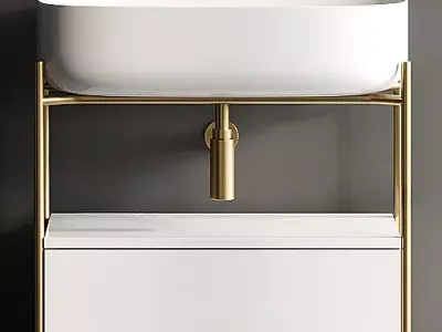 Modern Luxury Bathroom Vanity 3D Mod 3D model