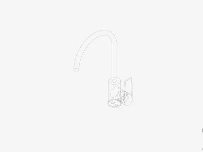 Sink Mixer - Luxury - Argile Low-poly 3D model