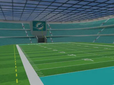 Miami Dolphins - American Football Stadium Low-poly 3D model