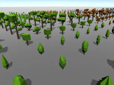 Low poly tree mega pack Low-poly 3D model