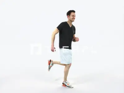 Virtue 02C Running Jogging Football Sports Man Low-poly 3D model