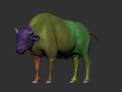 Bison American Low-poly 3D model