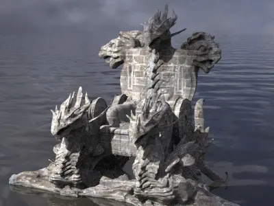 Queen of dragons Throne 3 3D model