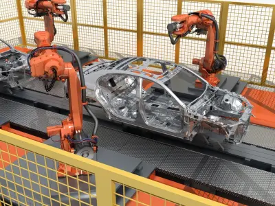 Automobile Assembly Line 3D model