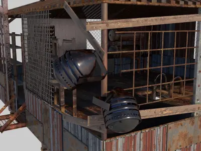 Post-apocalypse Guard Tower 3D model