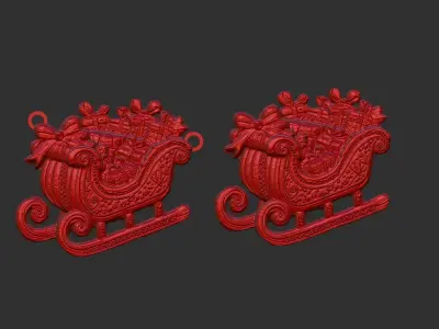 sanda sleigh gift  3D print model