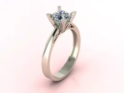 Solitaire Ring Diamond Series  3D print model