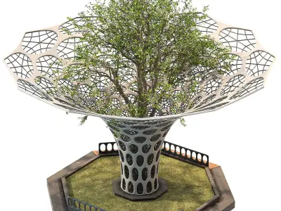 Park Shade Structure 02 3D model