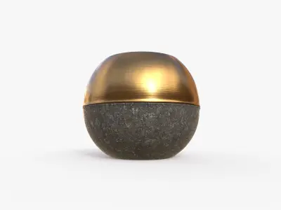 Box Copper Stone Low-poly 3D model