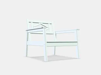 BONDHOLMEN Armchair outdoor Low-poly 3D model