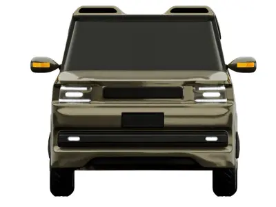 Alveus Mini Electric Vehicle Car Concept 3D model