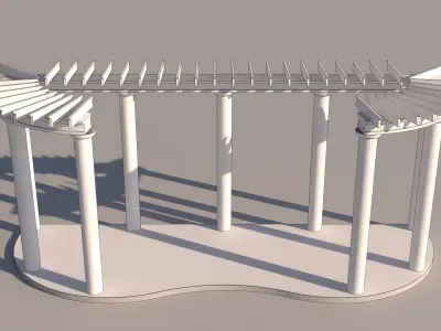 Pergola Stage Decor 3D model