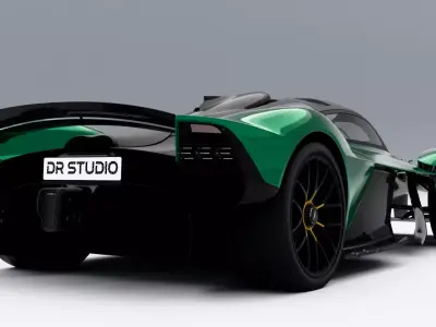 Aston Martin Valkyrie Spider 2022 Low-poly 3D model