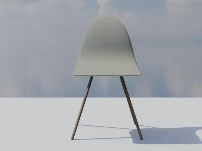 A simple chair with leather Free low-poly 3D model