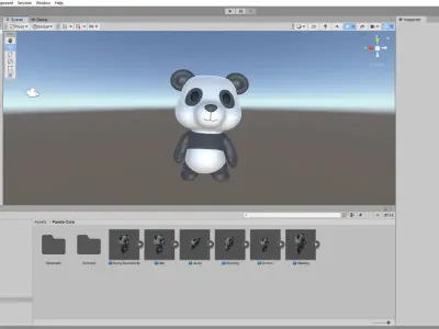 Little animal baby - Panda cute - Animated Low-poly 3D model