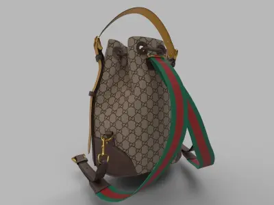 Gucci Bag 3D model Low-poly 3D model