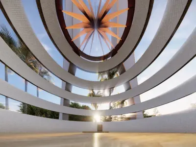 urban tower Low-poly 3D model