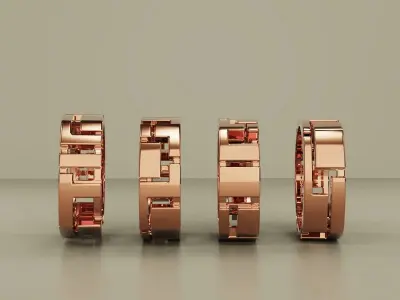 Square ring with rounded corners 3D print model