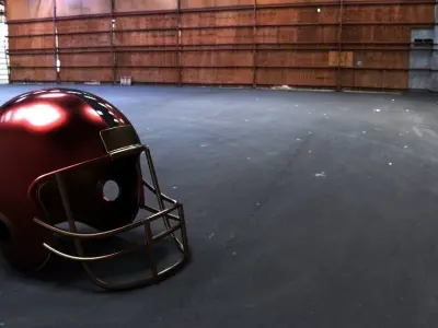 football helmet 3D model 4