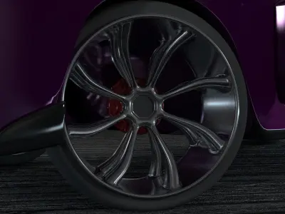 dodge challenger hellcat  Low-poly 3D model