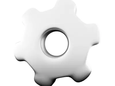 3D gear icon 3D model