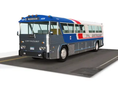  MCI MC-5A 1967 Bus  3D model