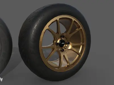 Konig Freeform 15x8 with Federal 595 RS 205 50 Low-poly 3D model