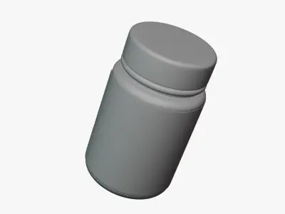 Basic Supplement Bottle - Geometry Only No Textures No Materials 3D model