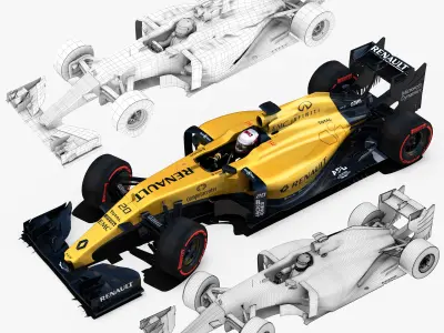 Renault RS16 Low-poly 3D model