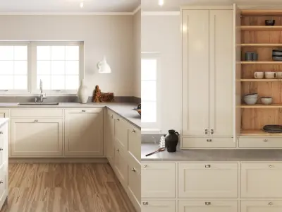 polypasta - Scandinavian Kitchen Scene 8K 3D model