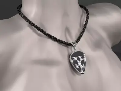 Gothic necklace 3D model
